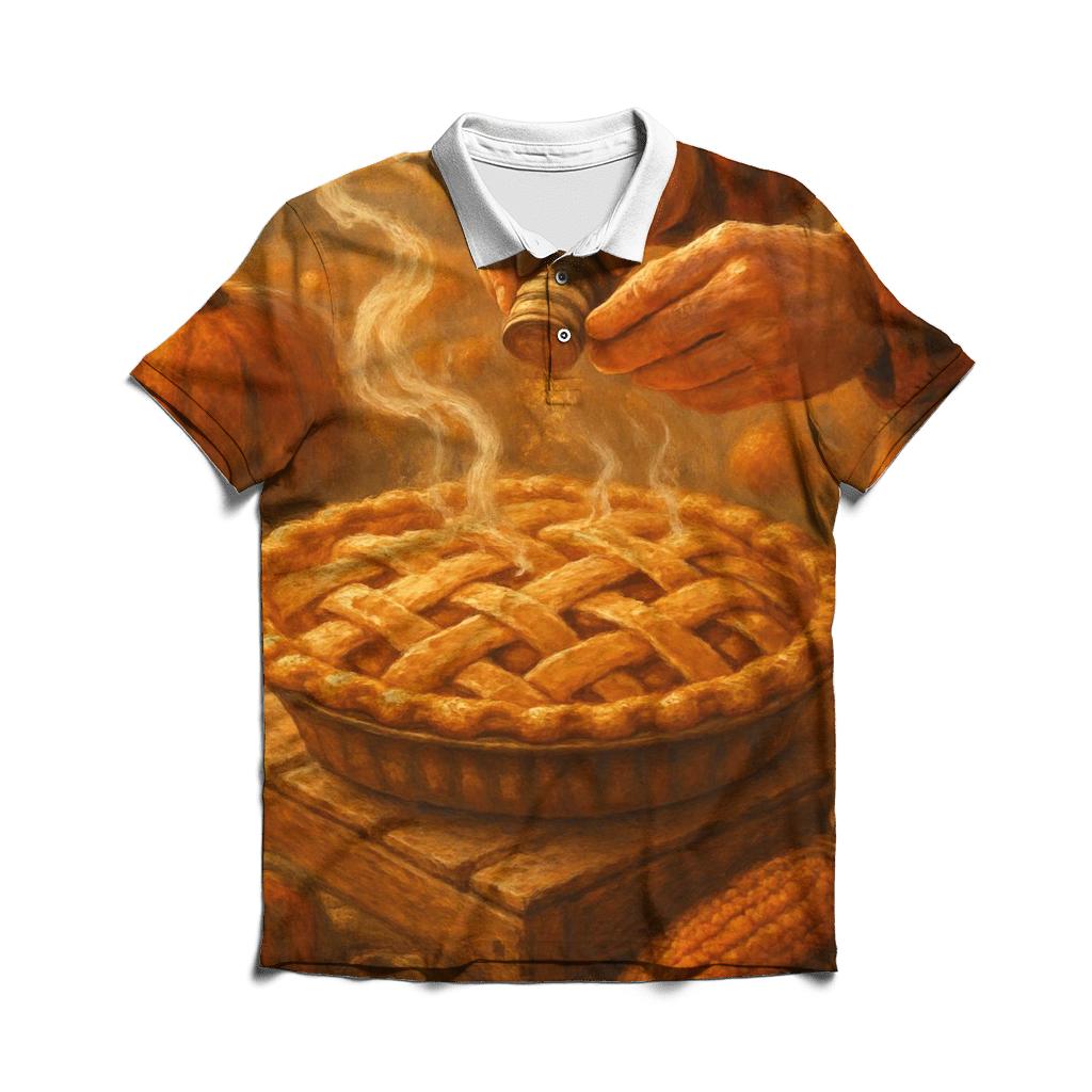 Pumpkin Patch Pie Steam Glow stylish collar polo tees