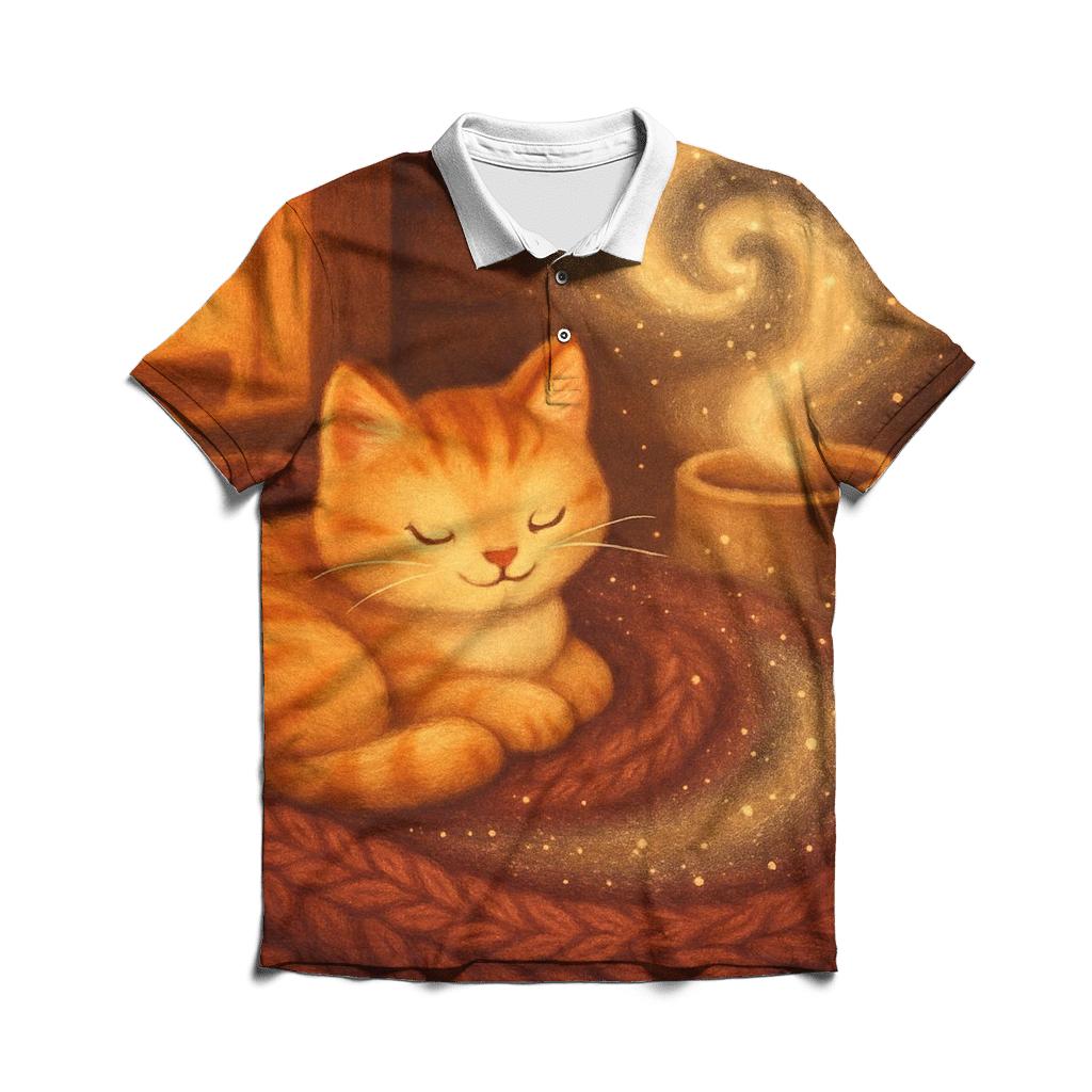 Cinnamon Cocoa Blanket Nebula casual sports polo shirts