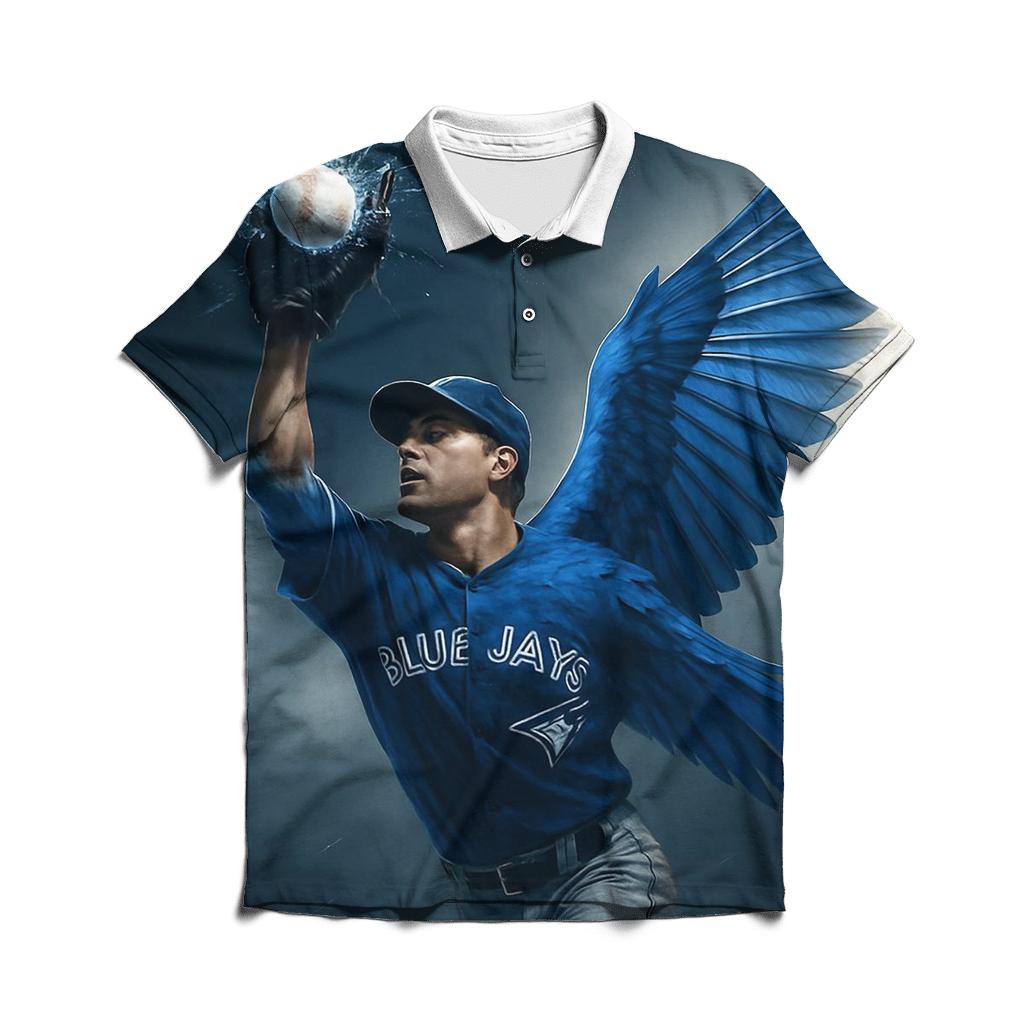 Icy Backlight Catch, Blue Jays Finish premium cotton polo shirts