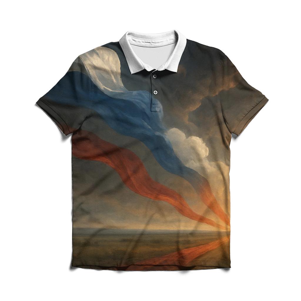 Ribboned Stripes Russia personalized polo shirts