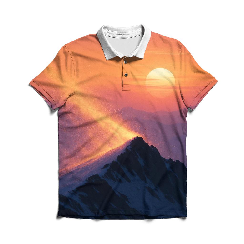 Gilded Snowline Sunset Echo casual sports polo shirts