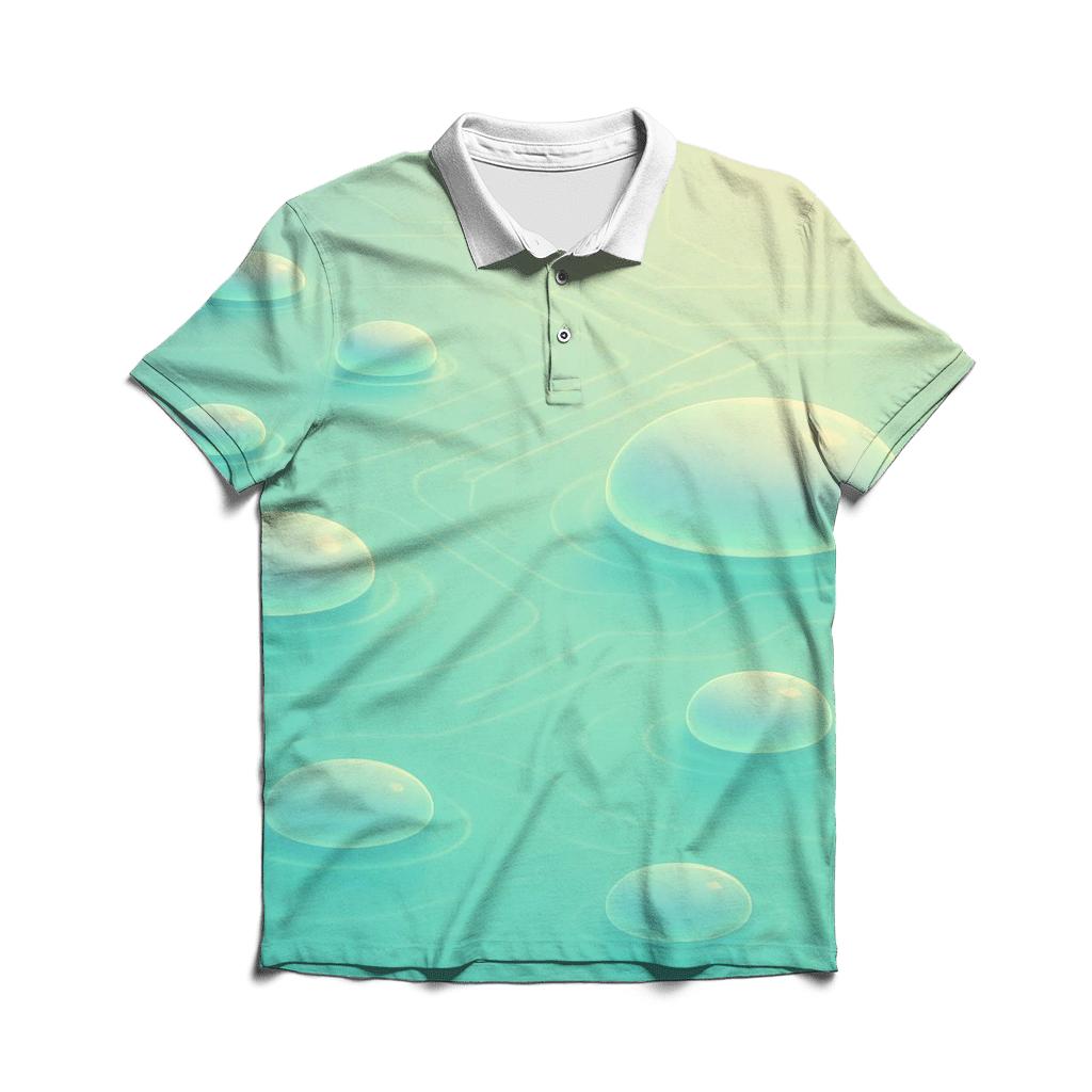 Dream Circuit Lagoon embroidered polo tops