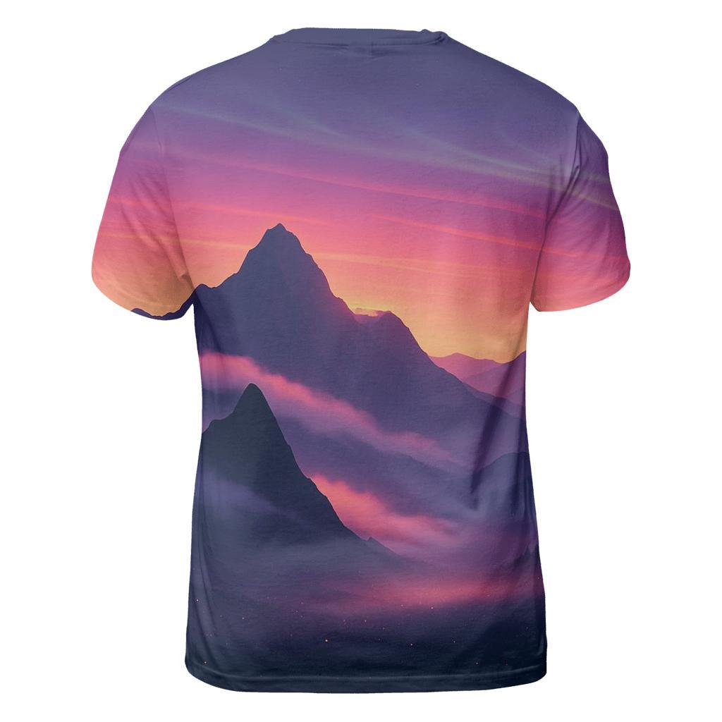 Aurora Peach Mountain Veil designer pattern shirts