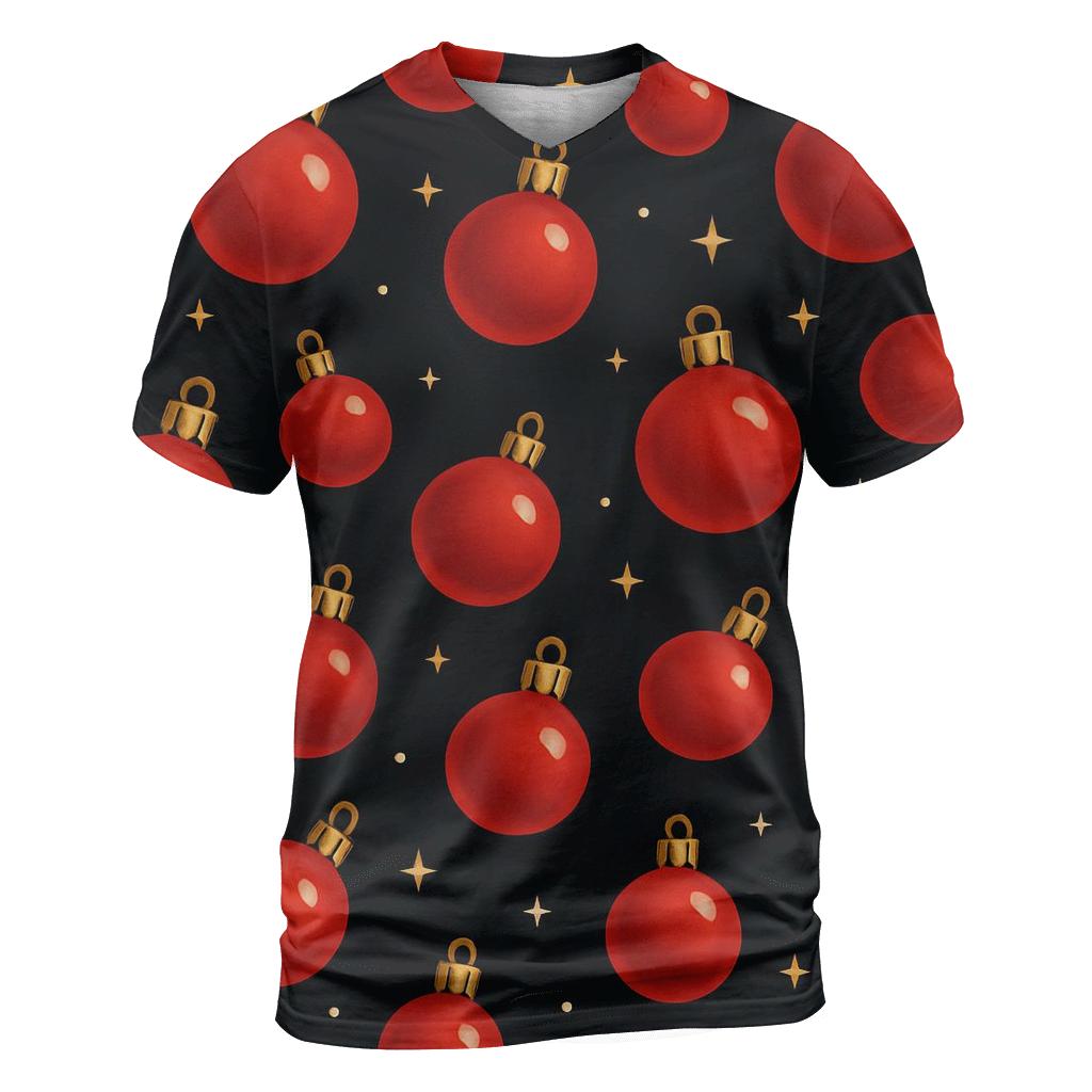 Scarlet Ornament Scatter With Micro Stars On Black Background unique graphic print tees