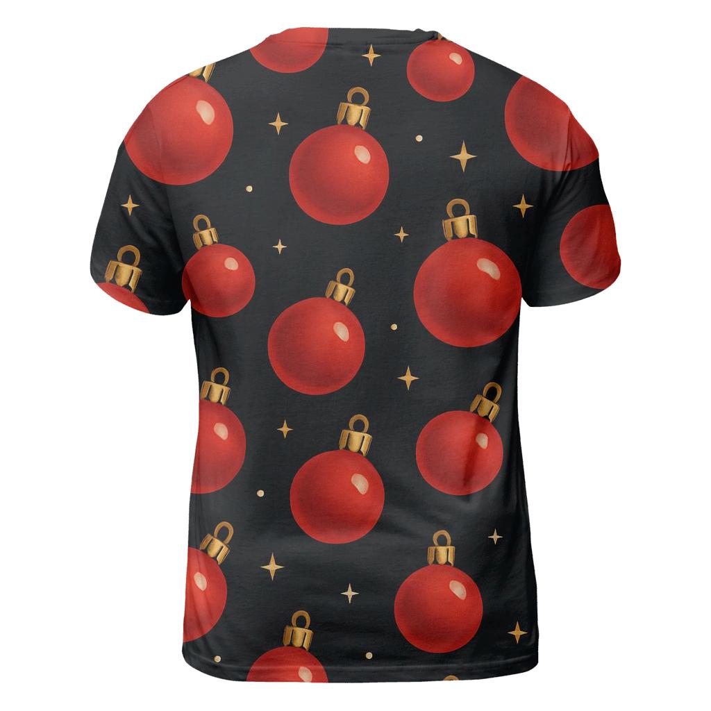 Scarlet Ornament Scatter With Micro Stars On Black Background unique graphic print tees
