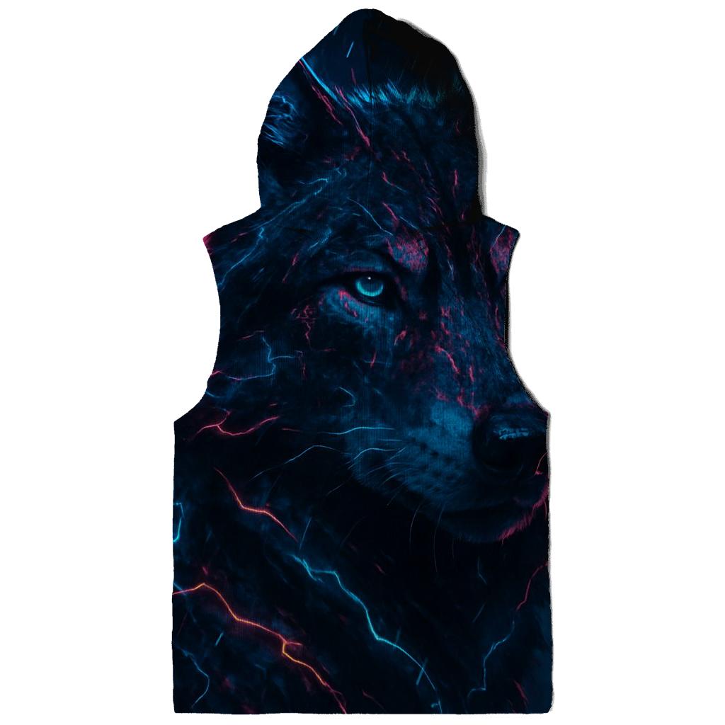 Neon Rain Wolf Of The Glass District printed hoodies