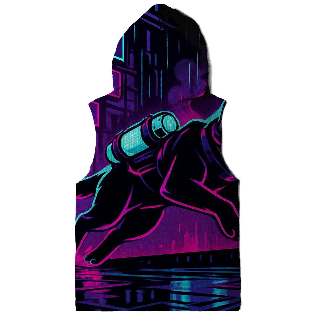 Neon Alley Courier Cat embroidered hoodies