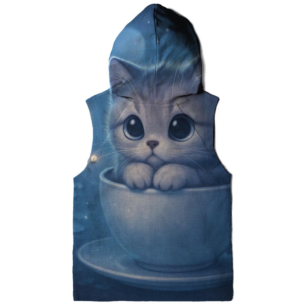 Moonlit Teacup Kitten Reverie printed hoodies