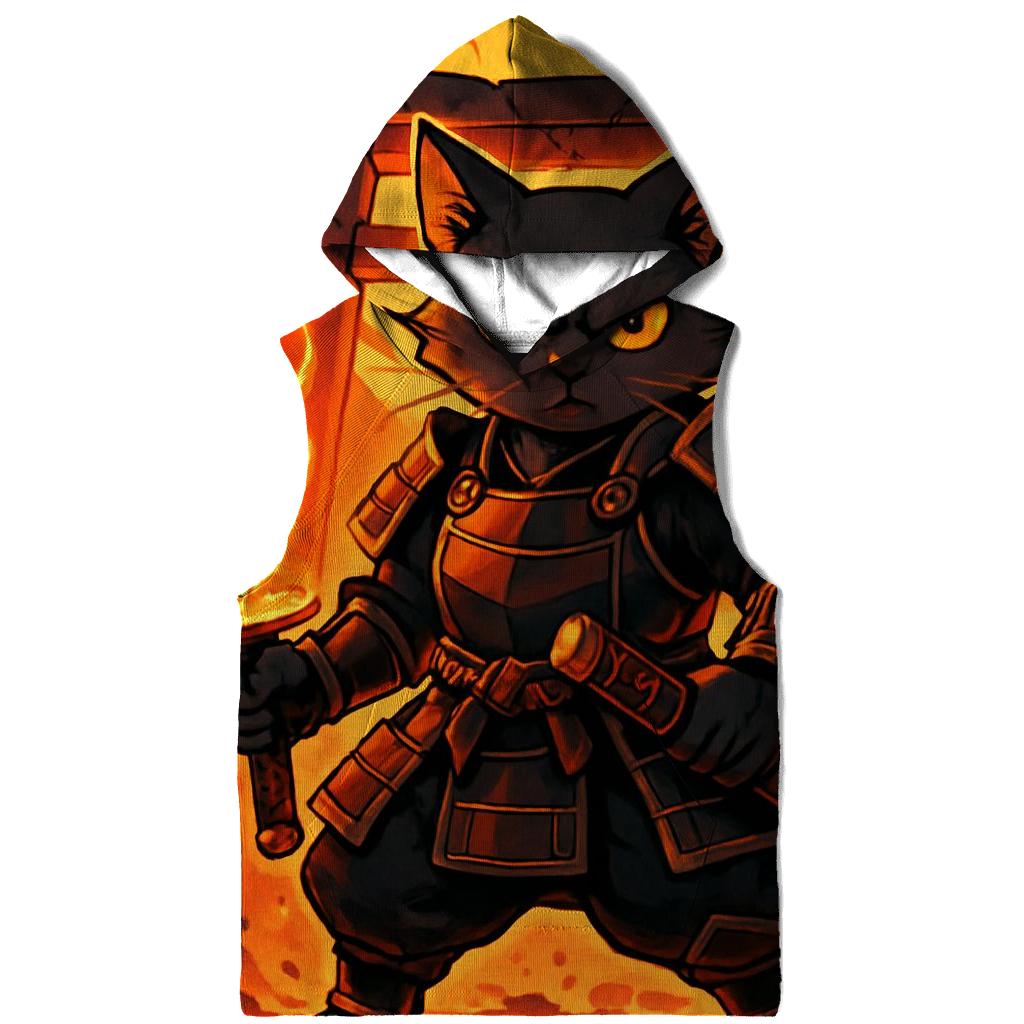 Solar Forge Samurai Cat premium hoodies