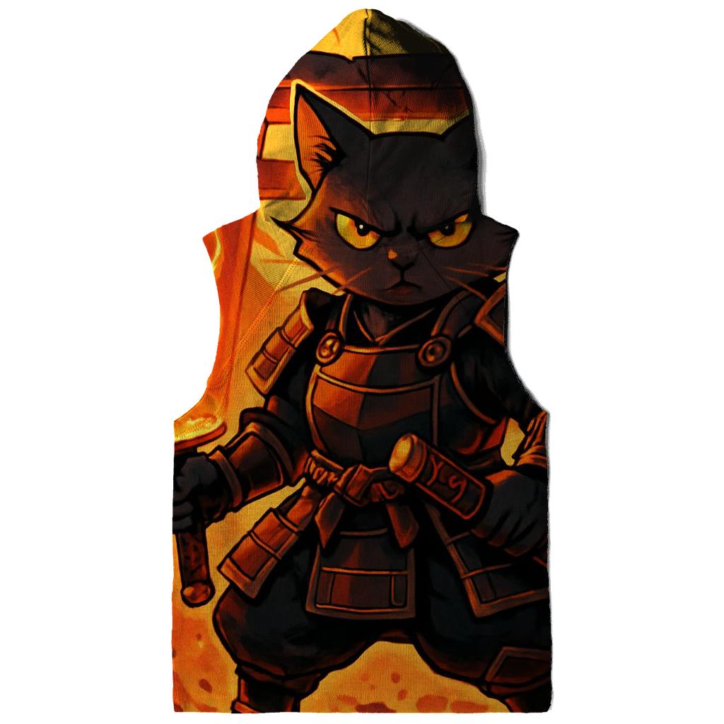 Solar Forge Samurai Cat premium hoodies