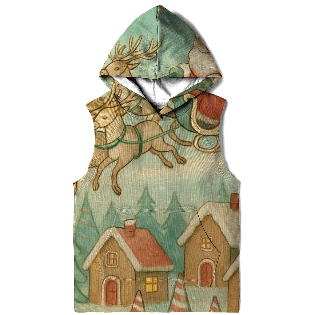 Storybook Sleigh Over Sugar Pines printed hoodies
