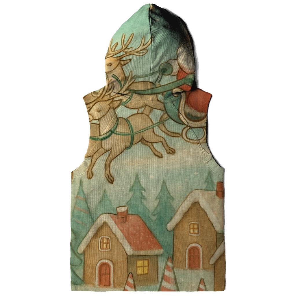 Storybook Sleigh Over Sugar Pines printed hoodies