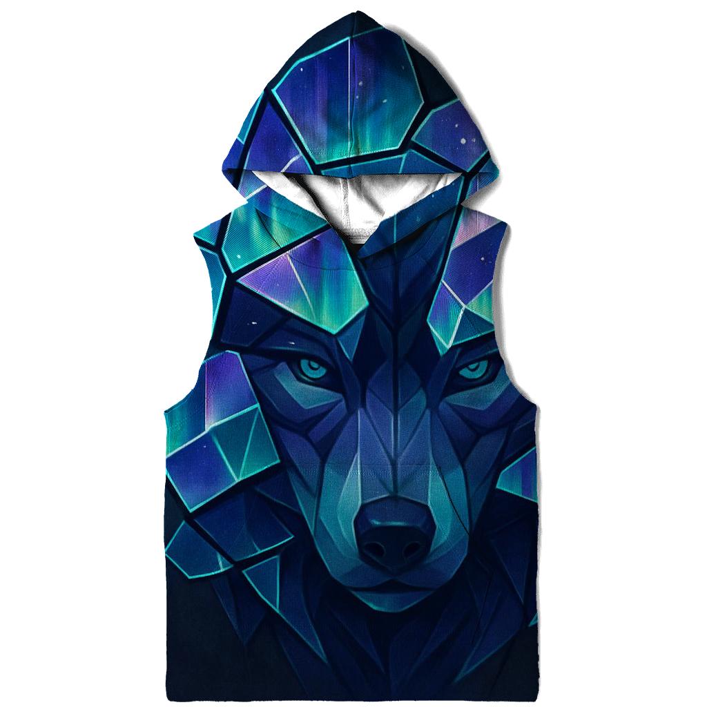 Shattered Aurora Wolf Mask hoodie designs