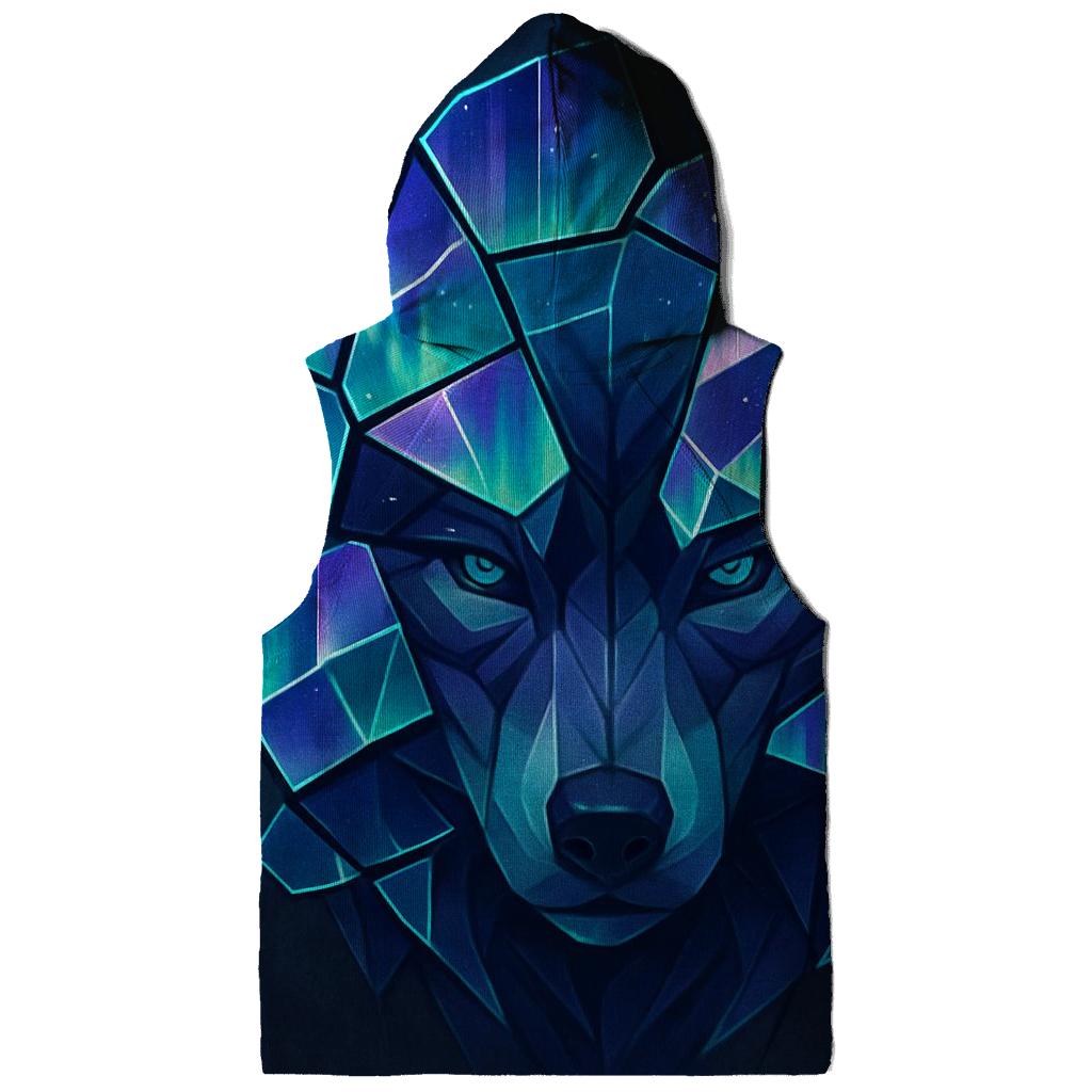 Shattered Aurora Wolf Mask hoodie designs
