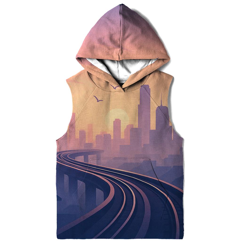 Lavender Sky Rail Sunset designer hoodies