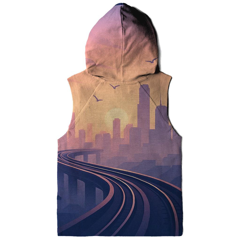 Lavender Sky Rail Sunset designer hoodies
