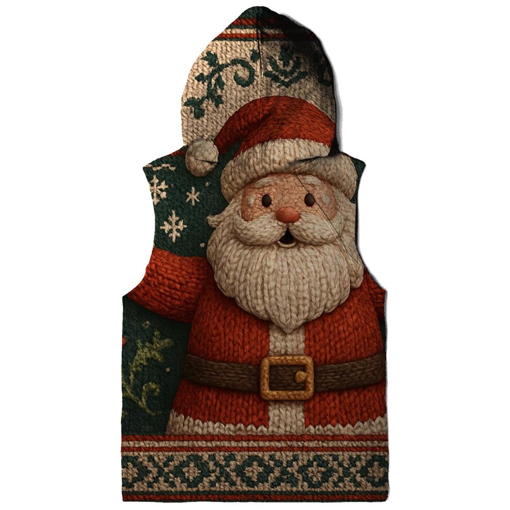 Knitted Pattern Blizzard Santa graphic hoodies