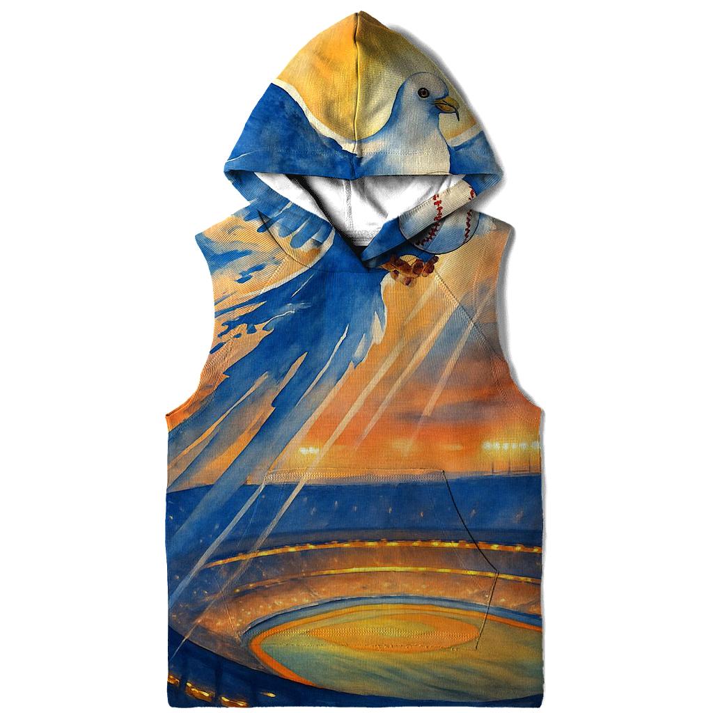 Sunset Diamond Flight printed hoodies