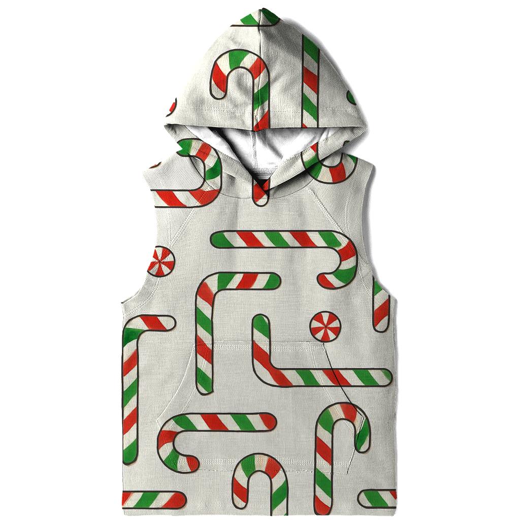 Green Candy Cane Stripe Grid On Light Gray Background custom hoodies