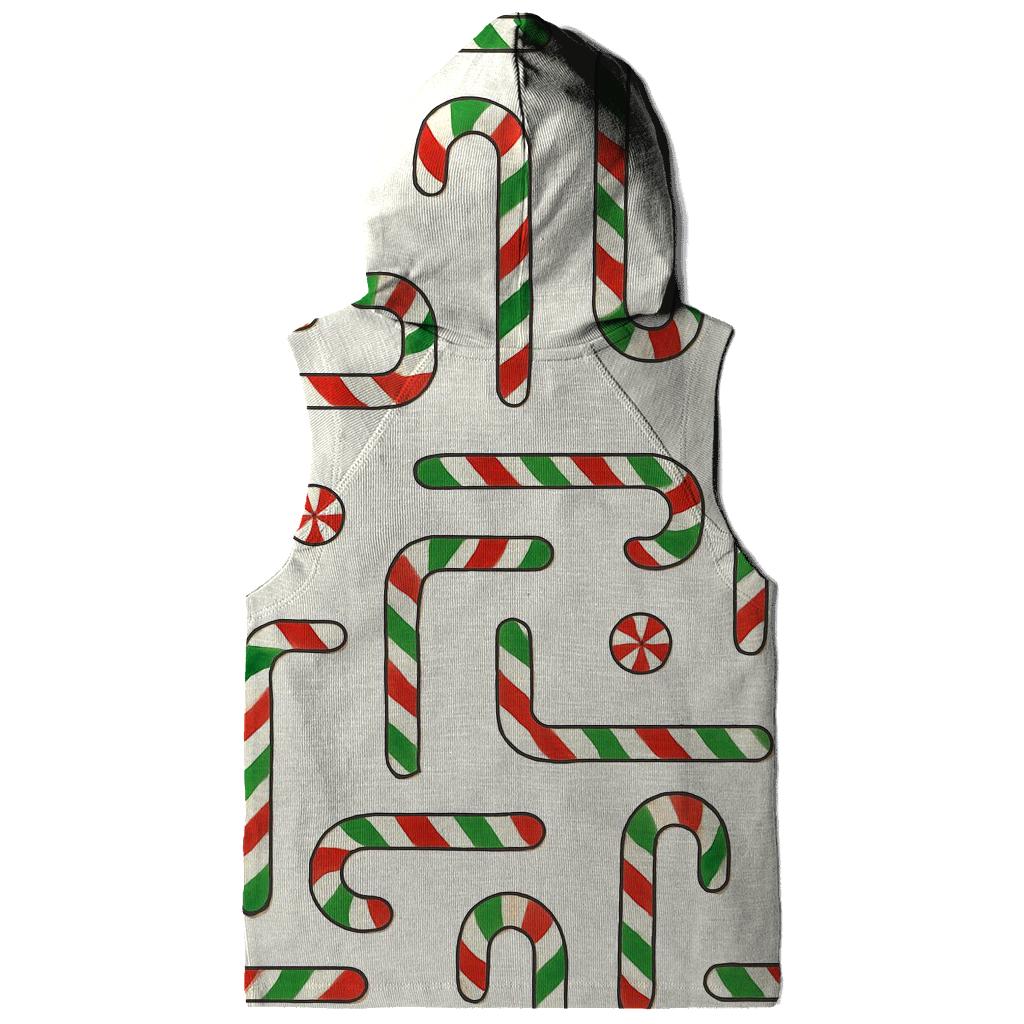 Green Candy Cane Stripe Grid On Light Gray Background custom hoodies