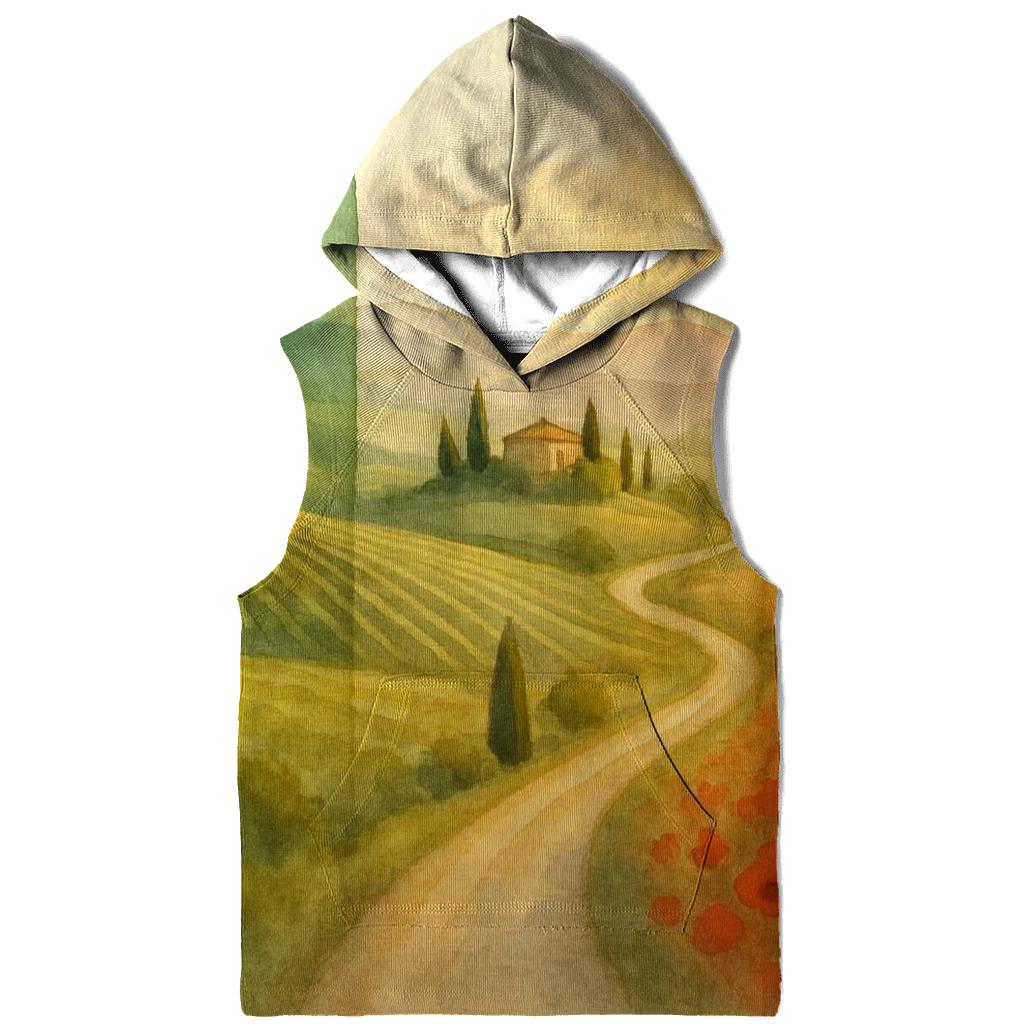 Watercolor Fields Italy hoodie trends