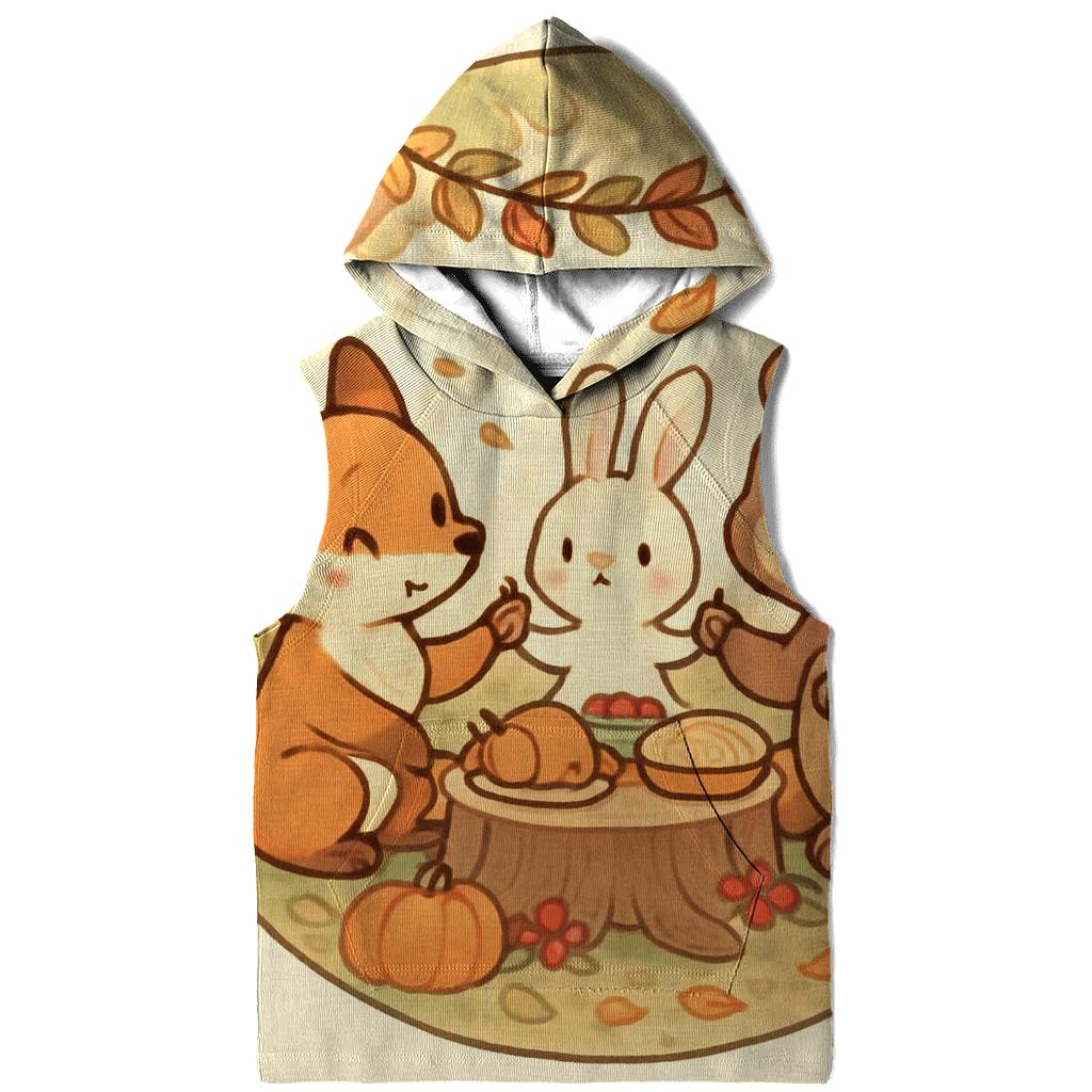 Woodland Friends Feast Circle hoodie trends