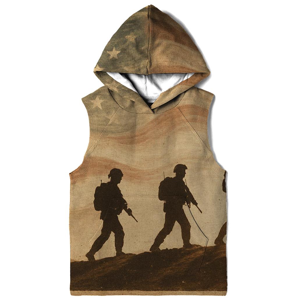 Desert Patrol Silhouettes In Flag Mirage designer hoodies