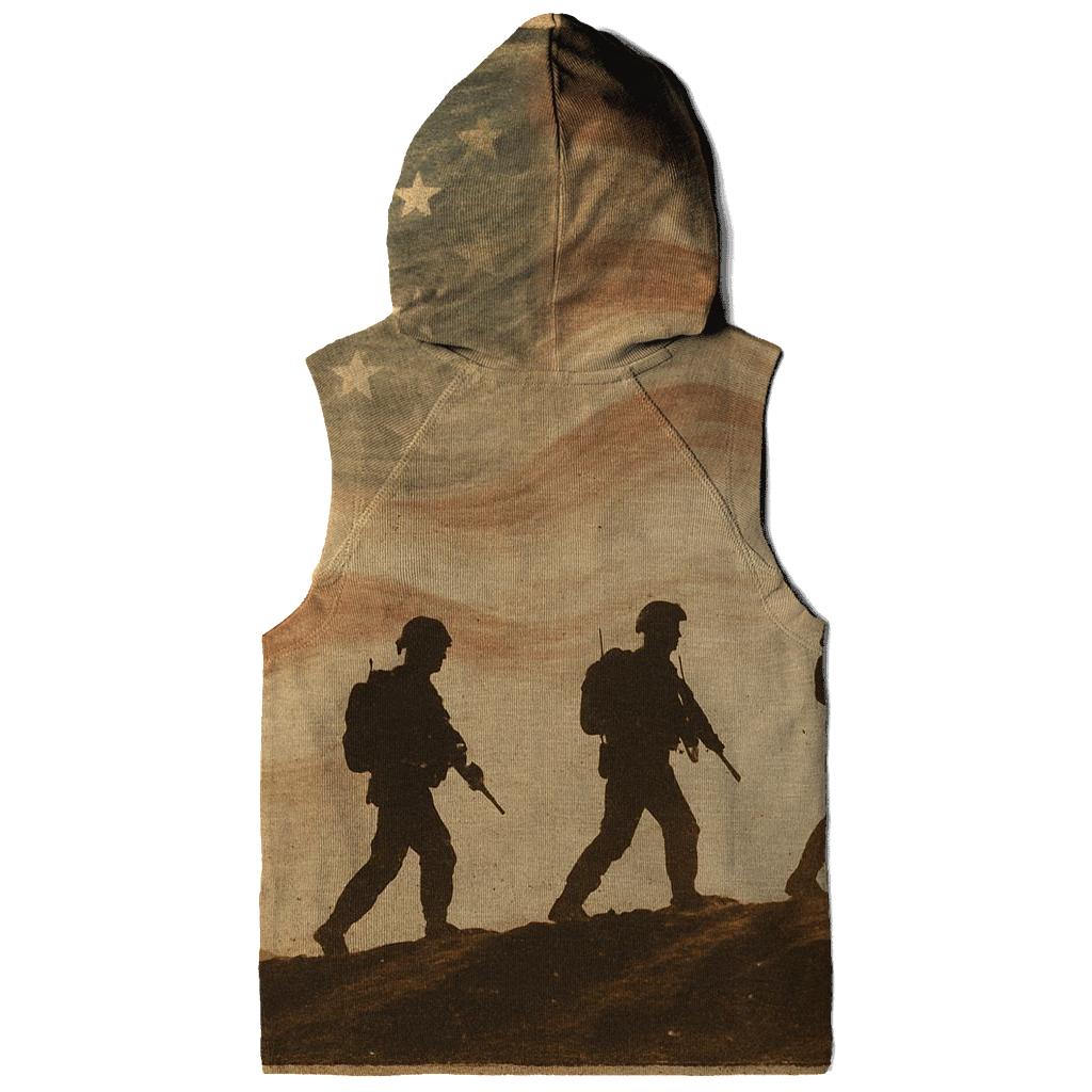 Desert Patrol Silhouettes In Flag Mirage designer hoodies