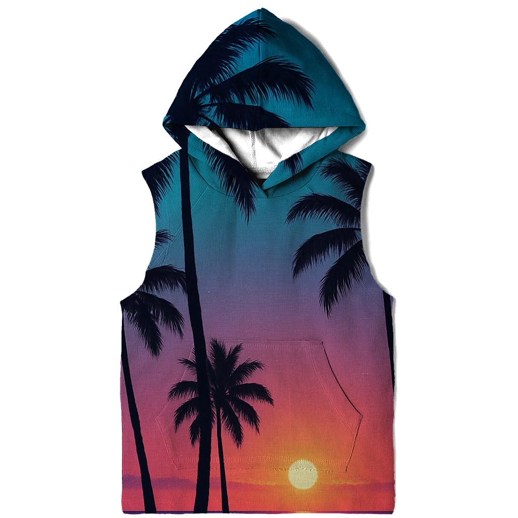 Palm Shadow Serenade graphic hoodies