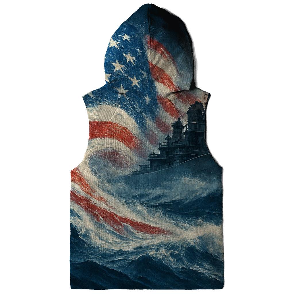 Battleship Wake Flag Surge designer hoodies
