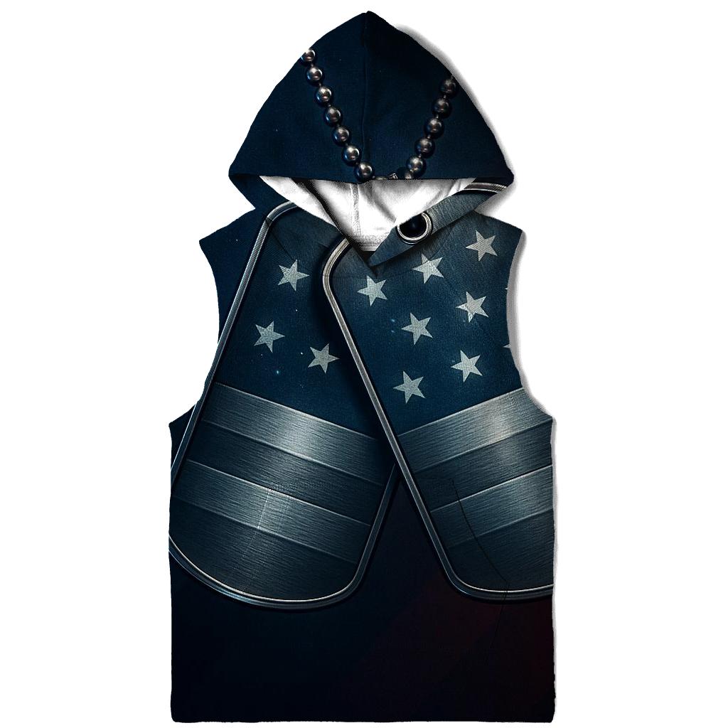 Dog Tags Over Star Field Reflections heavyweight hoodies
