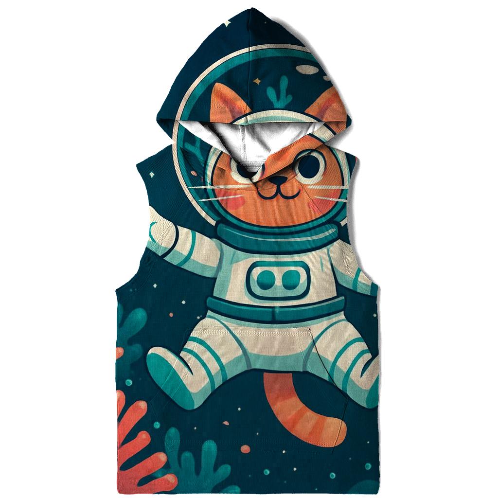 Coral Reef Astronaut Cat hoodie designs