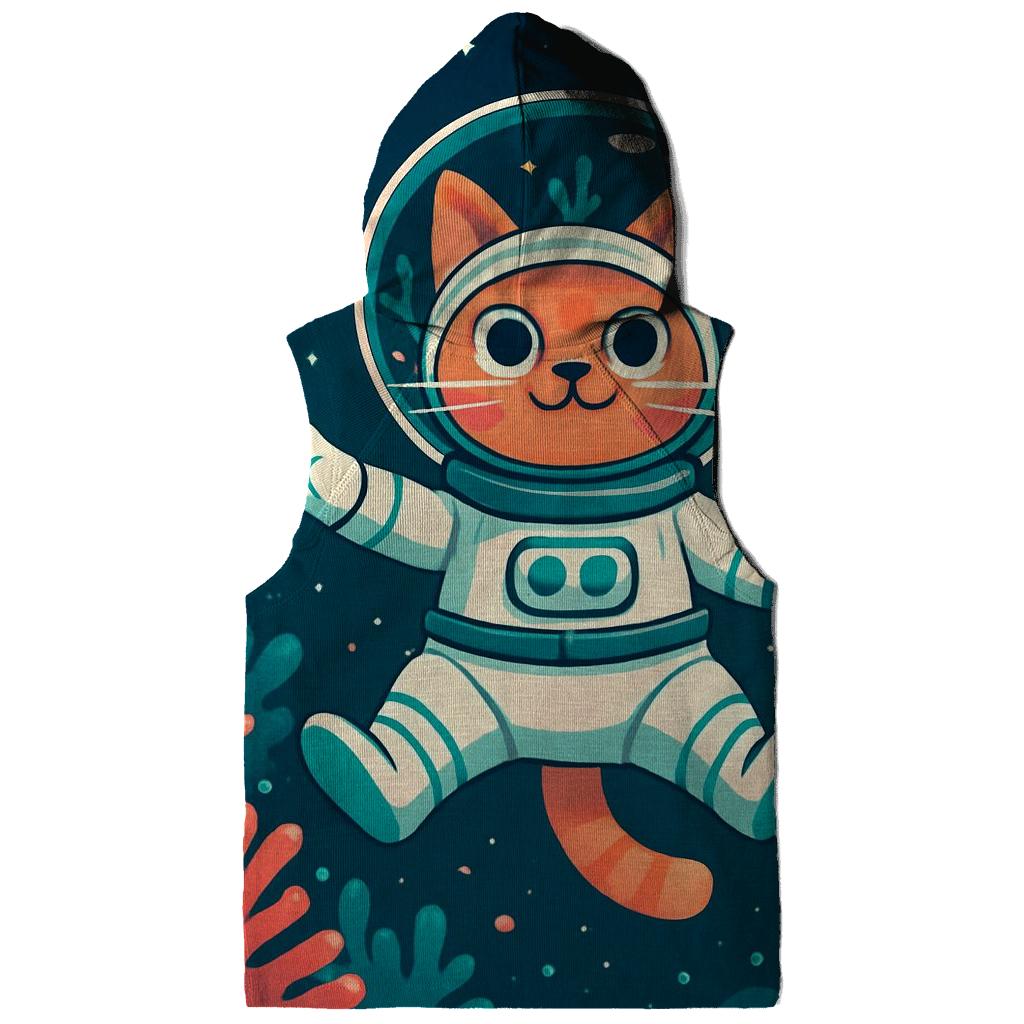 Coral Reef Astronaut Cat hoodie designs