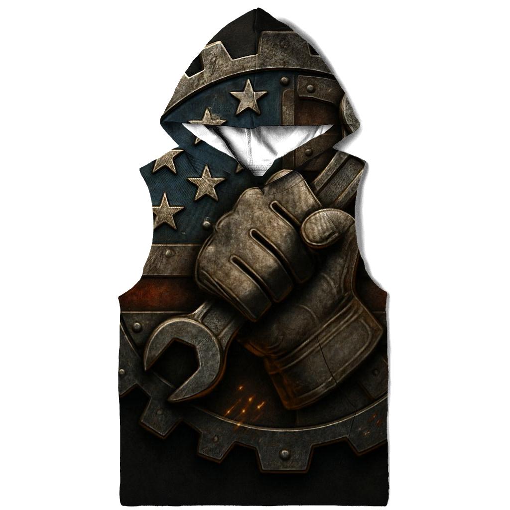 Rustbelt Gearwork Flag printed hoodies