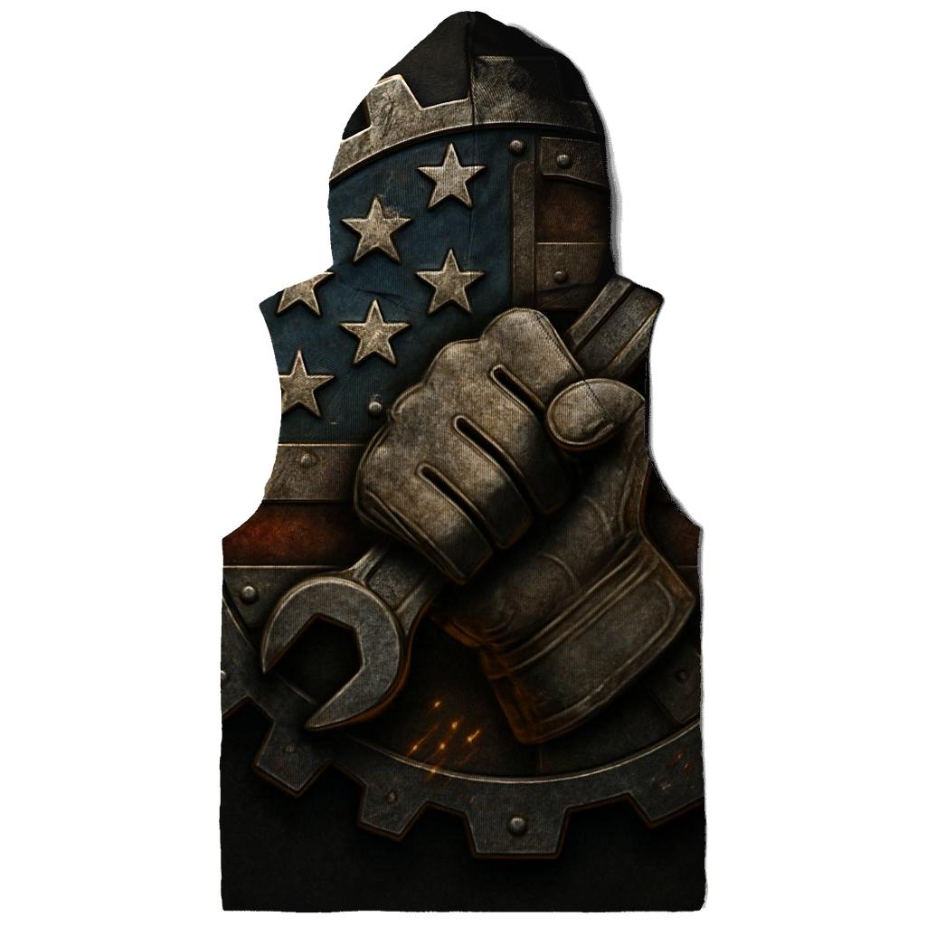 Rustbelt Gearwork Flag printed hoodies