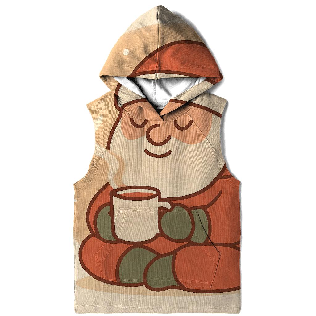 Minimal Cozy Santa Mug Moment printed hoodies