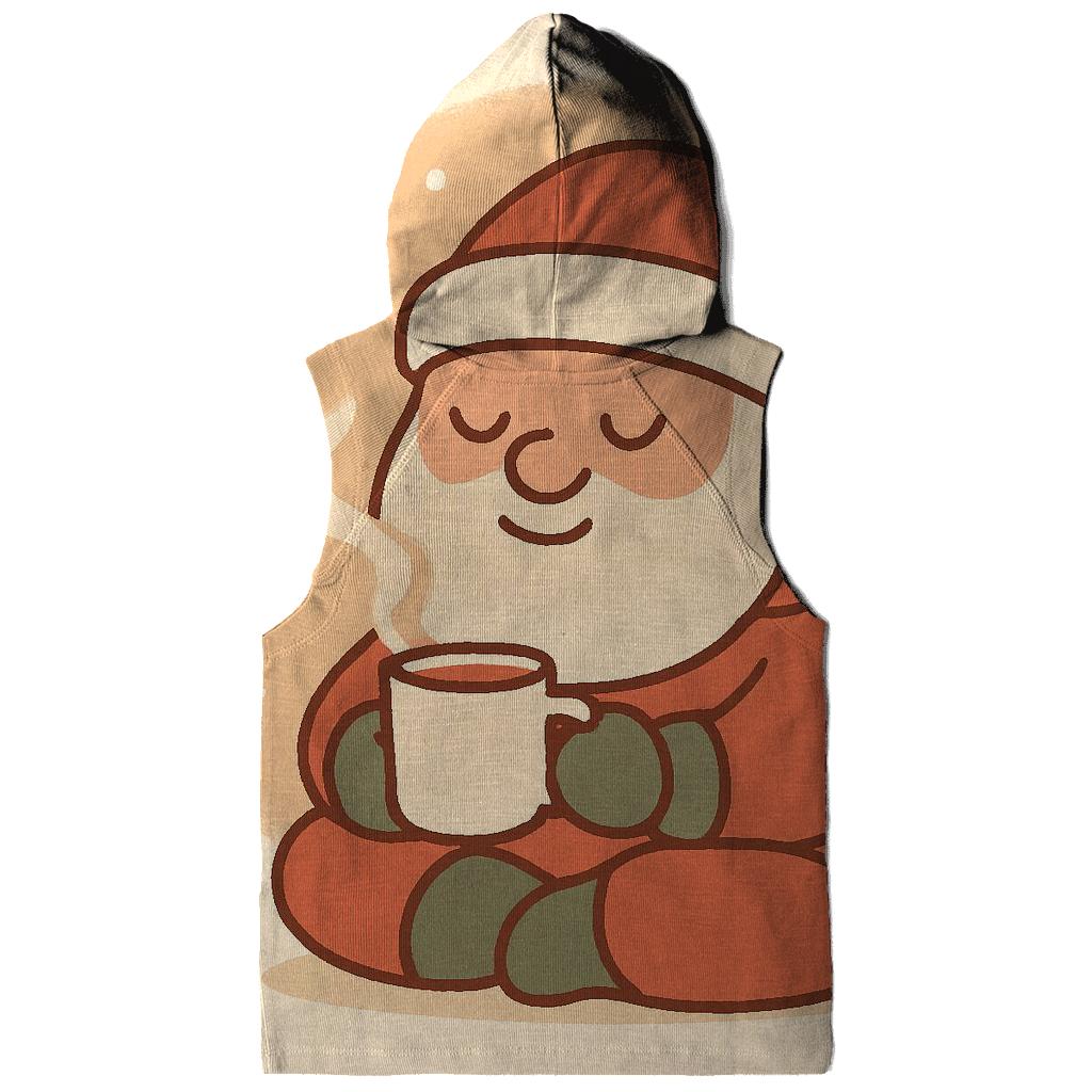 Minimal Cozy Santa Mug Moment printed hoodies