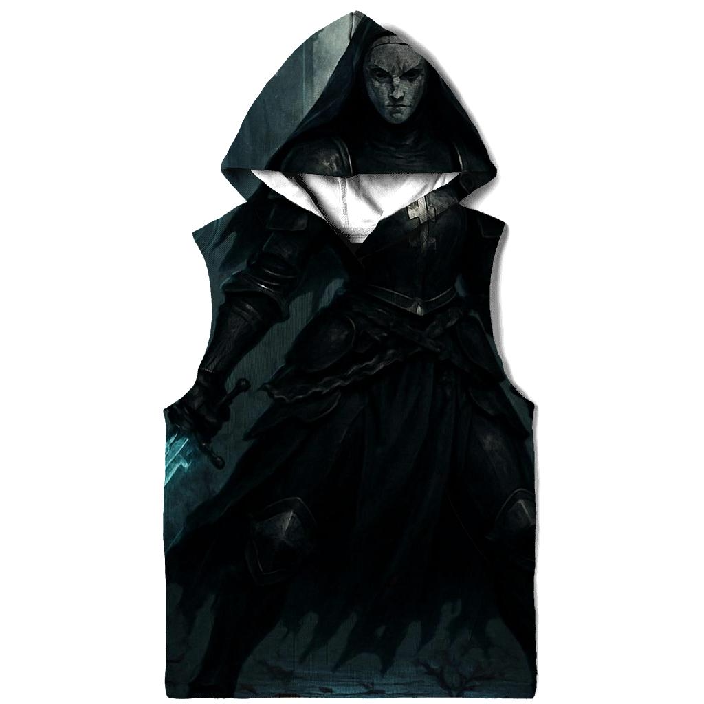 Chained War Nun With Spectral Blades printed hoodies