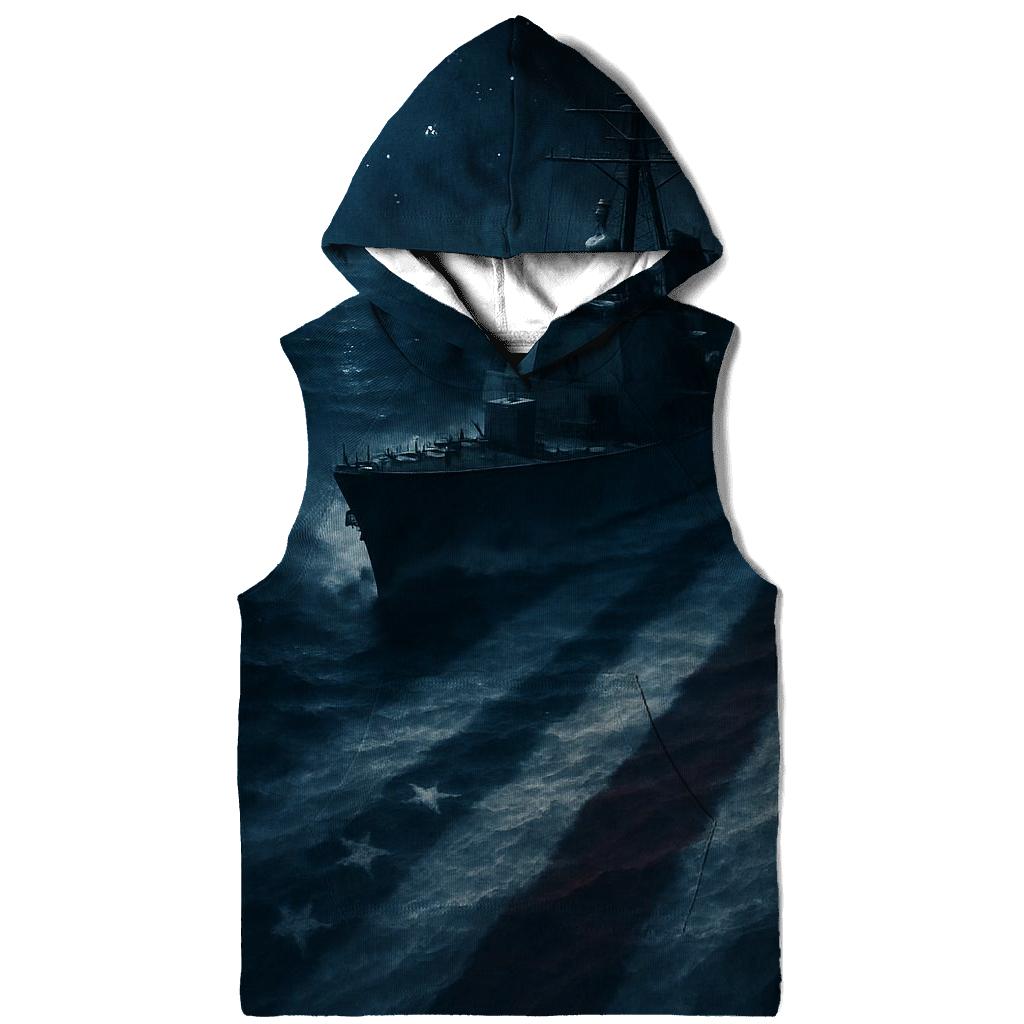 Naval Wake Carving Flag In Moonlight hoodie styles