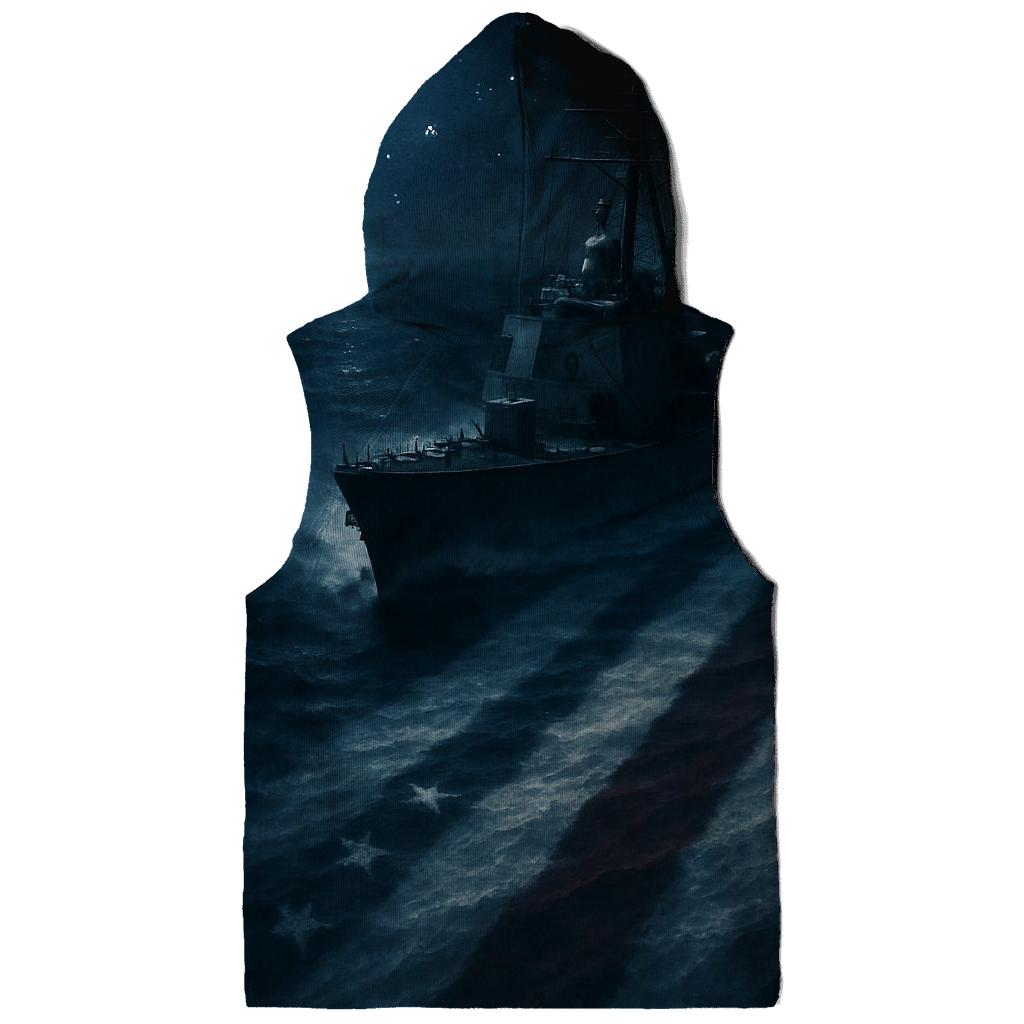Naval Wake Carving Flag In Moonlight hoodie styles