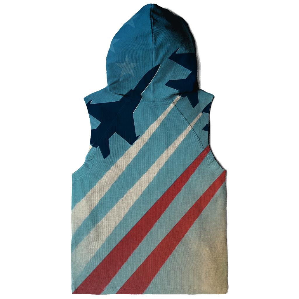 Airborne Tribute Through Sunlit Contrails heavyweight hoodies