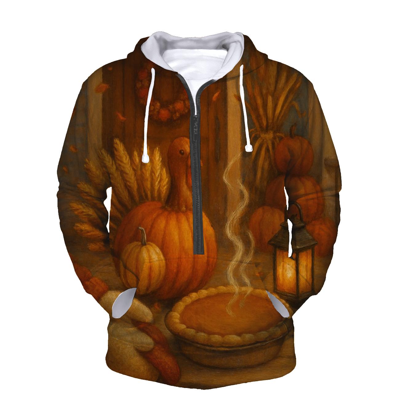 Lanternlit Harvest Welcome Porch printed hoodies