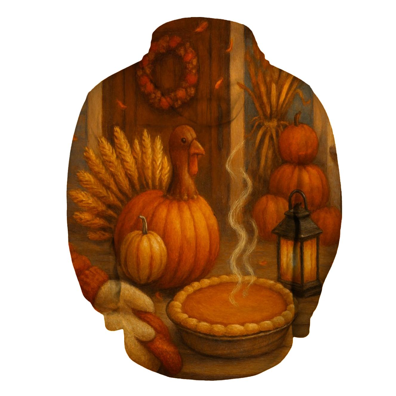 Lanternlit Harvest Welcome Porch printed hoodies