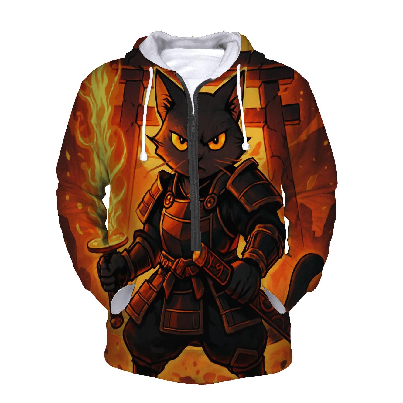 Solar Forge Samurai Cat hoodie styles