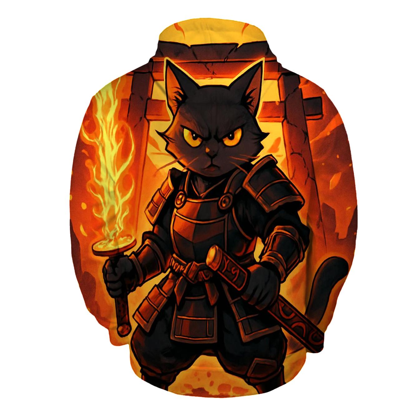 Solar Forge Samurai Cat hoodie styles