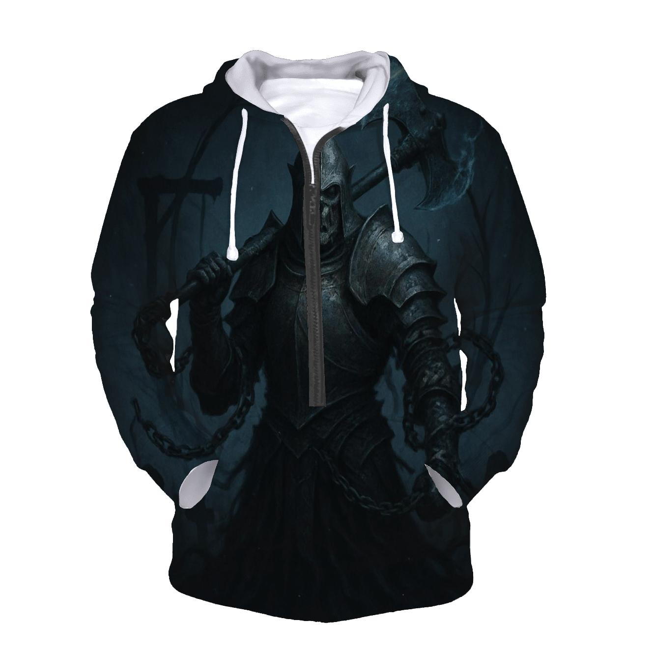 Moonlit Executioner With Iron Halo premium hoodies