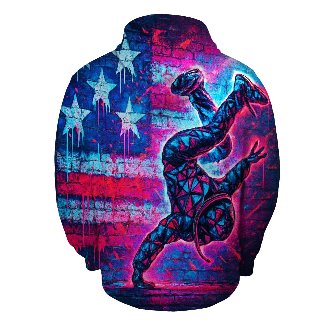 Neon Alley Patriot Spray premium hoodies