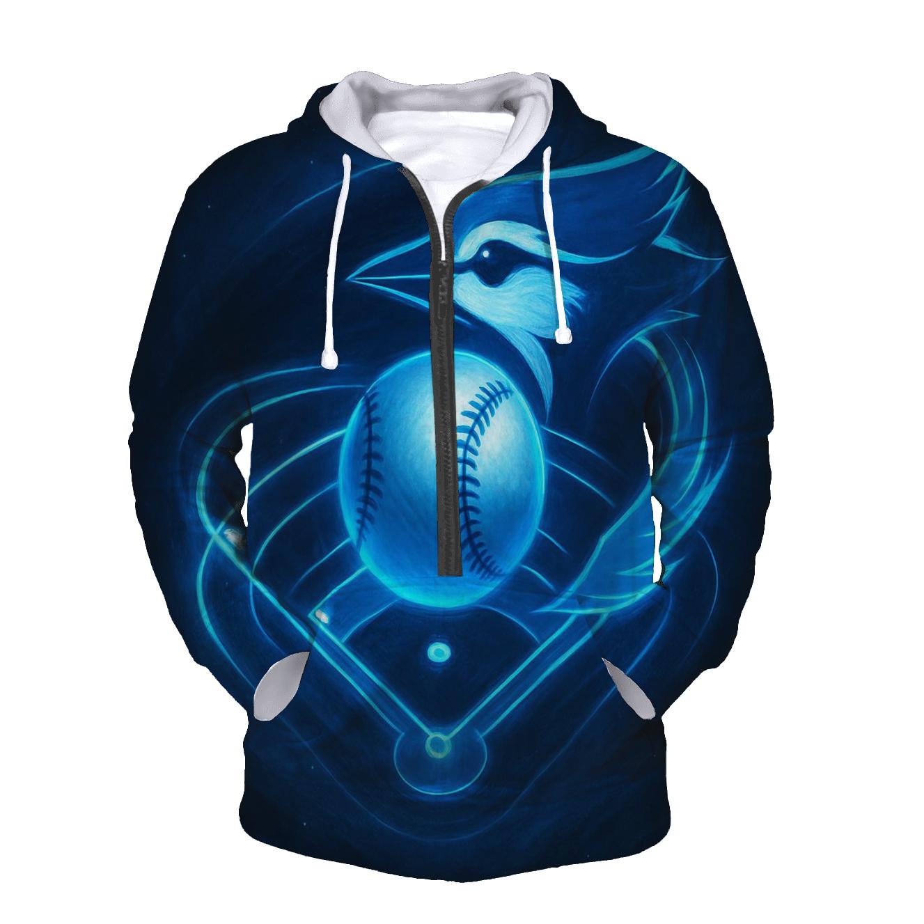 Midnight Diamond With Blue Jays Orbit graphic hoodies