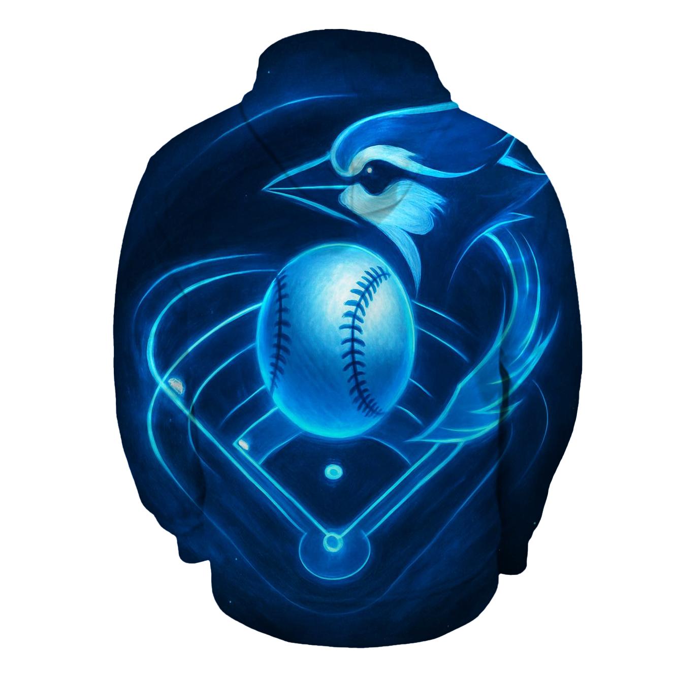Midnight Diamond With Blue Jays Orbit graphic hoodies