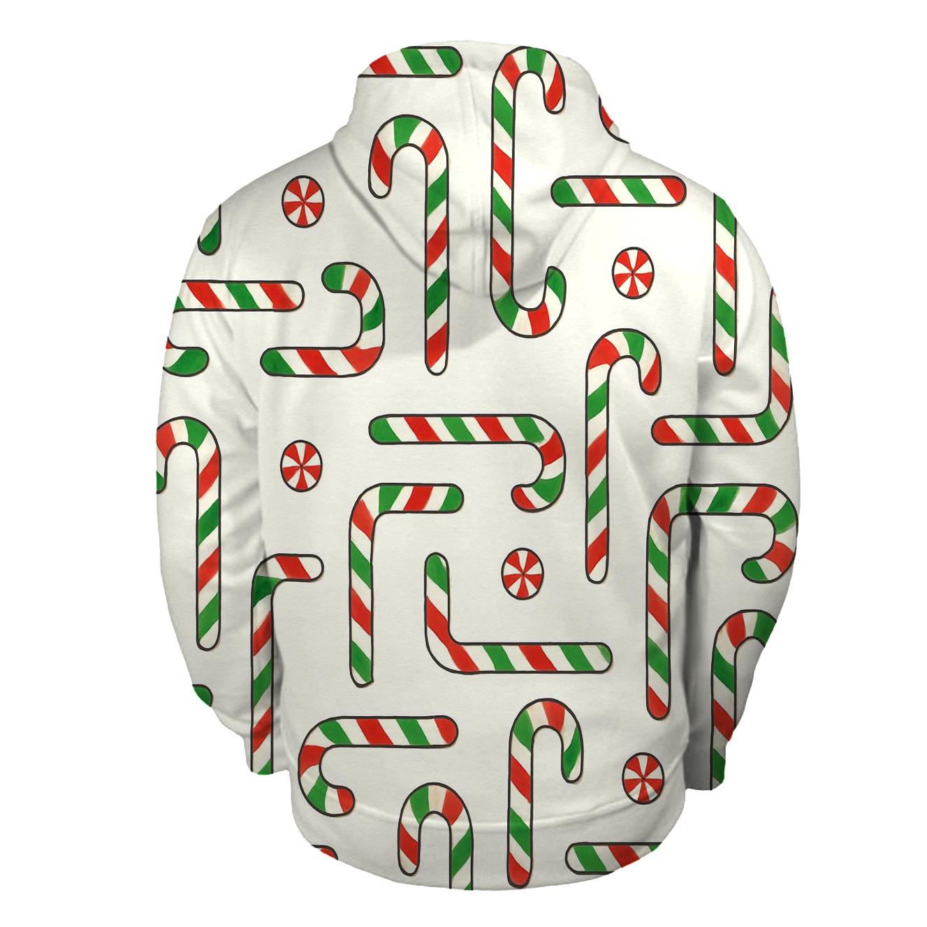 Green Candy Cane Stripe Grid On Light Gray Background lightweight hoodies